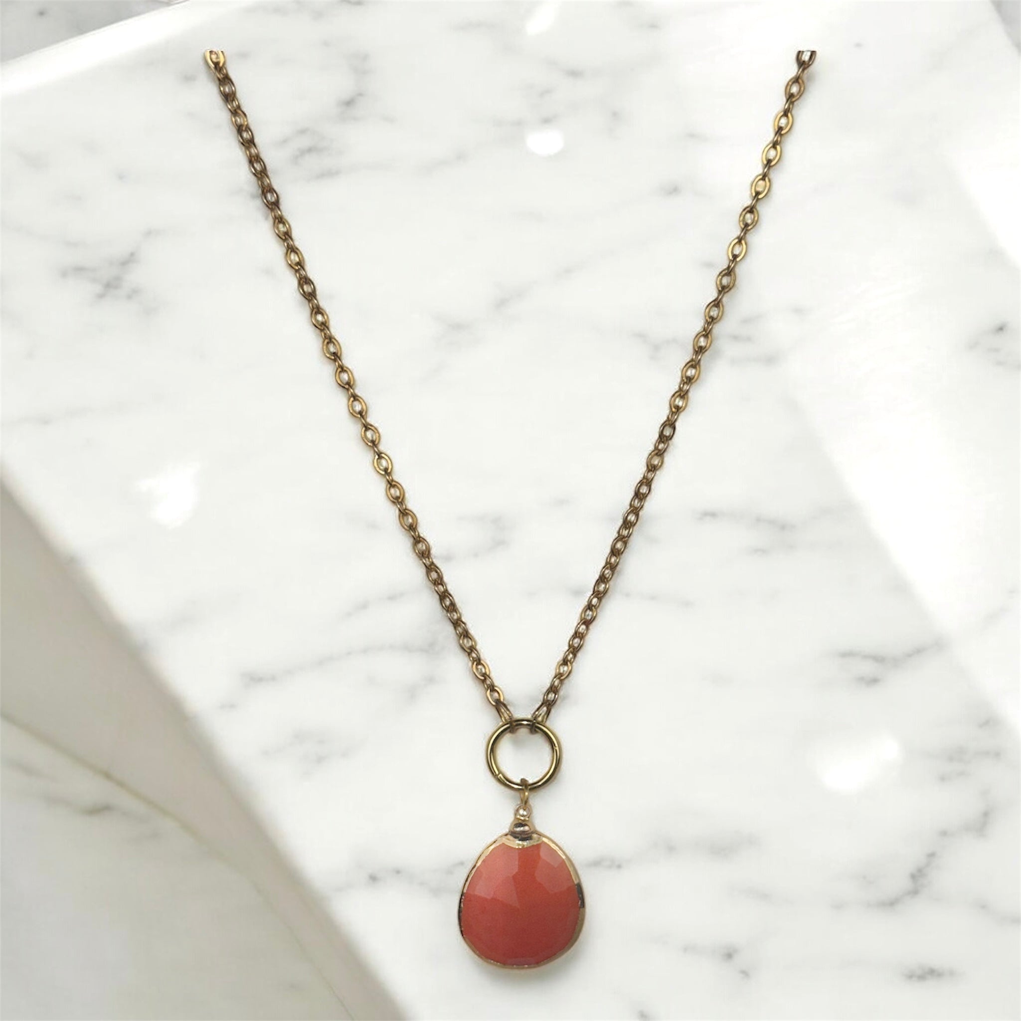 Fires Of Creation Necklace (Carnelian) 18k gold filled