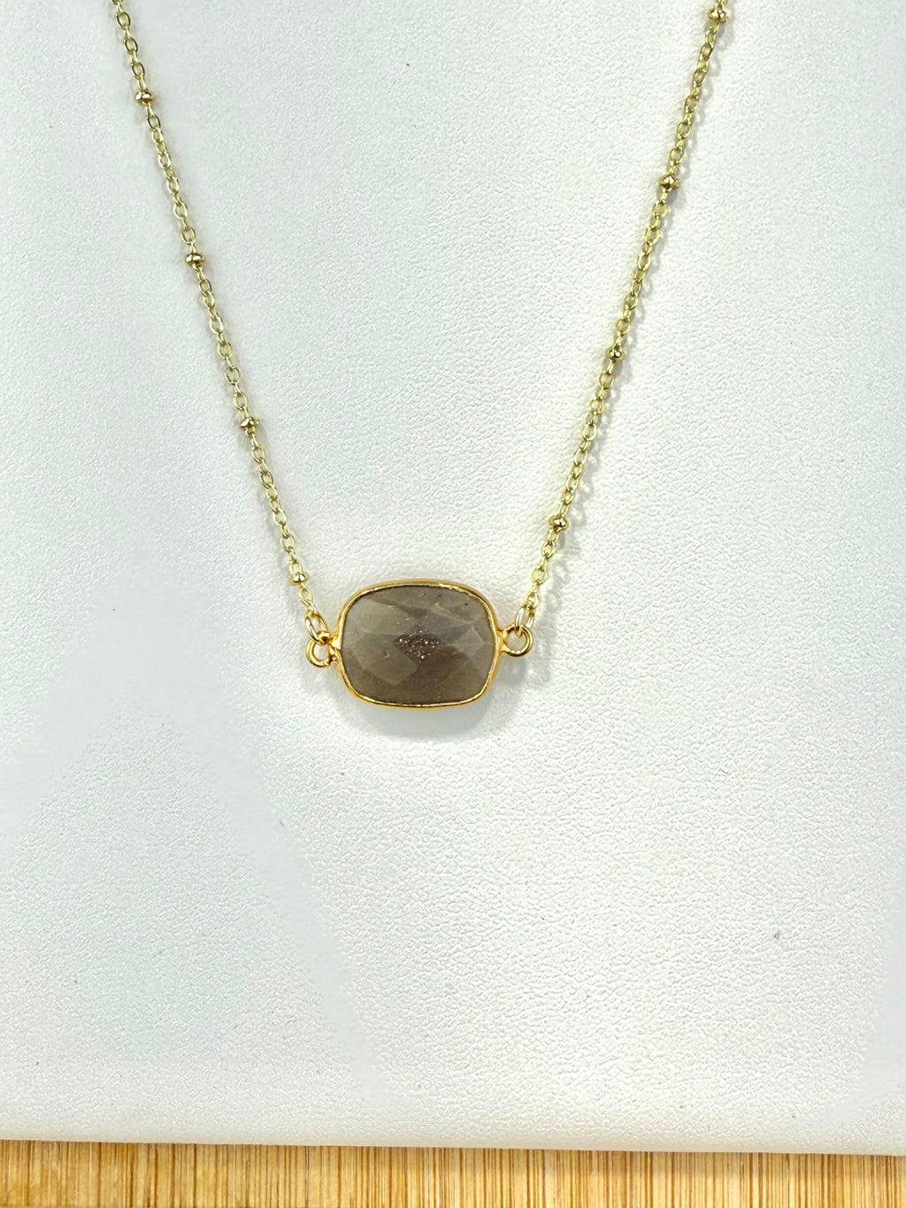 Black Moonstone Pendant Necklace