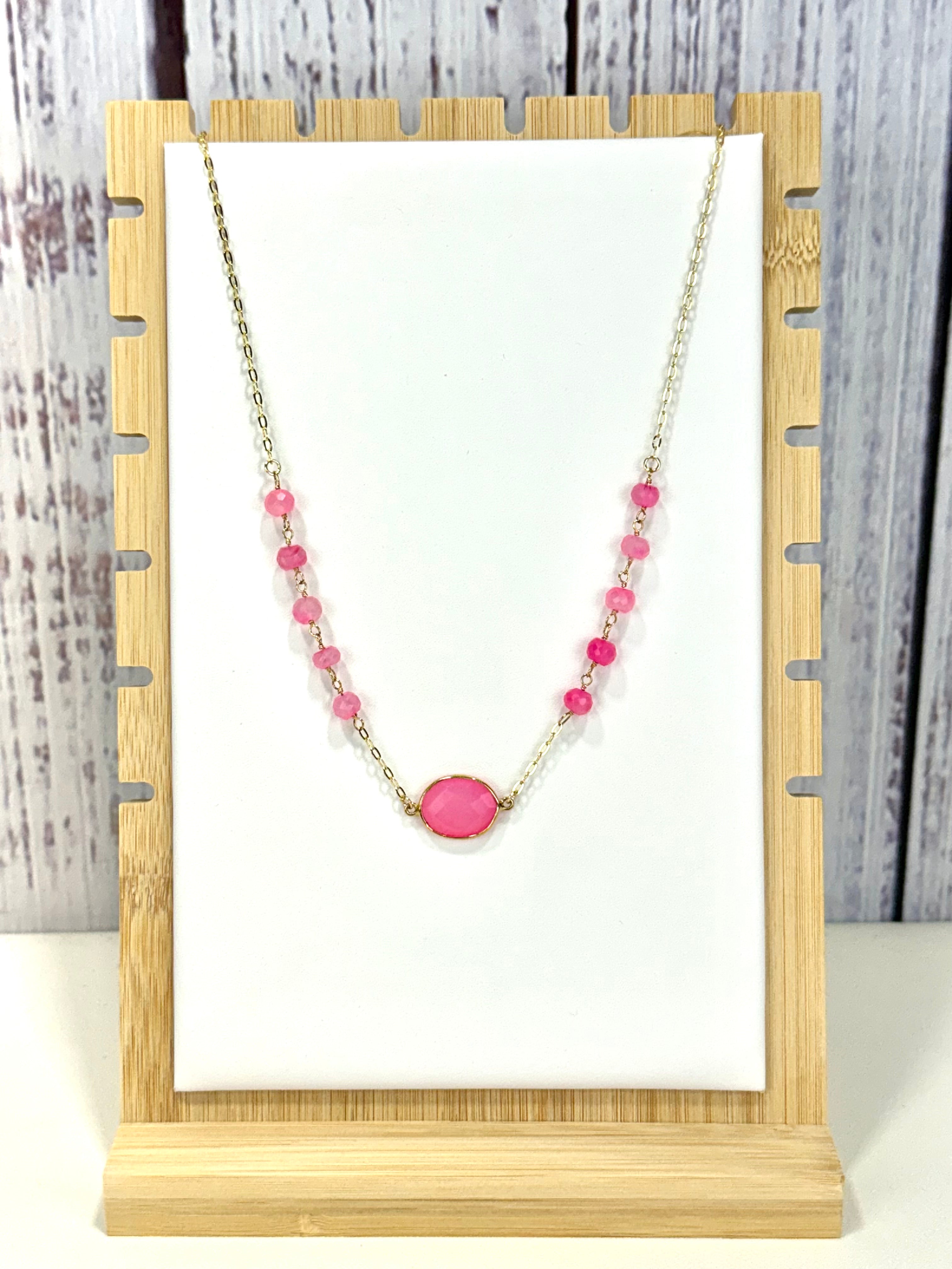 Pink Chalcedony Necklace