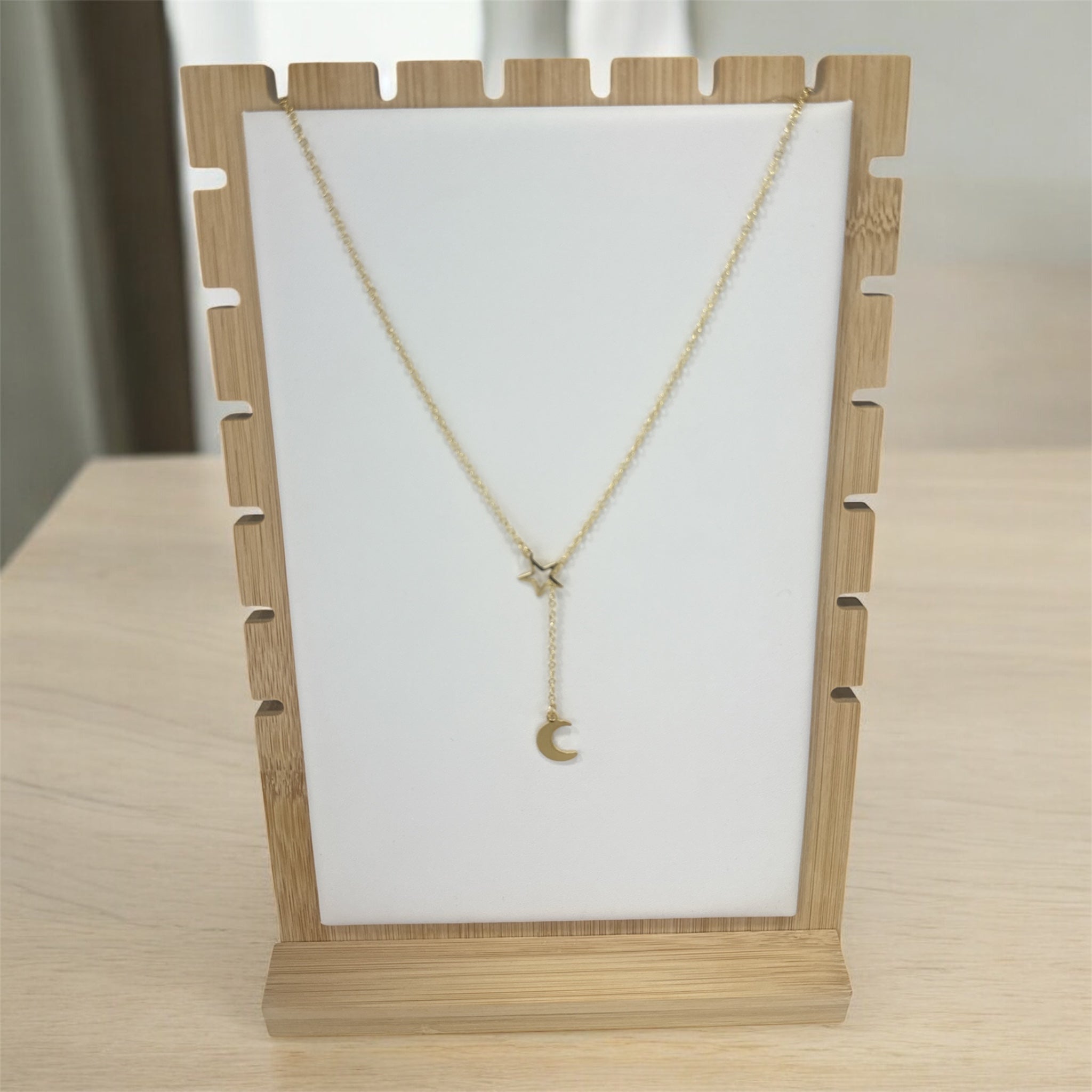 Salem Nights gold star and moon necklace