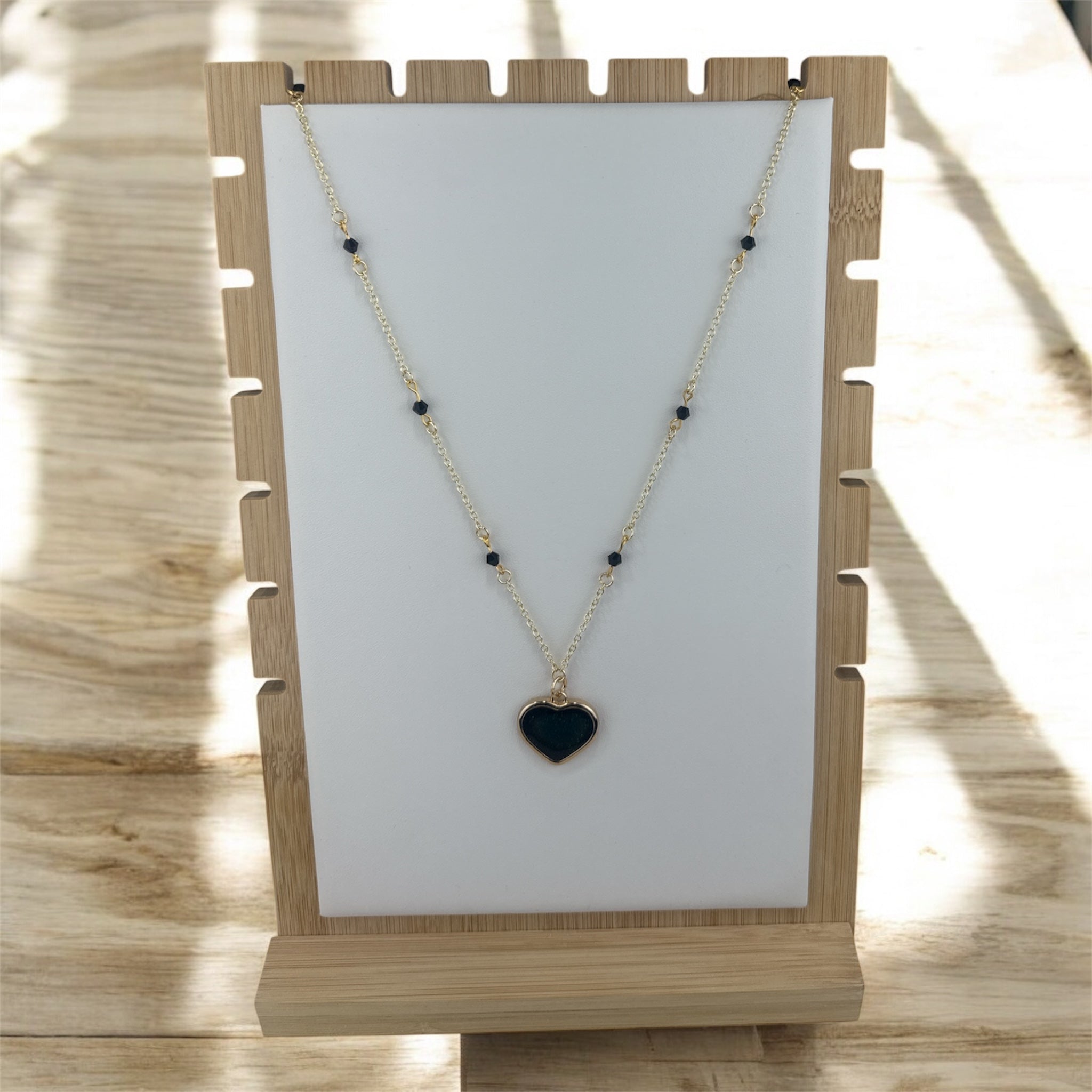 Midnight Aura Heart Necklace