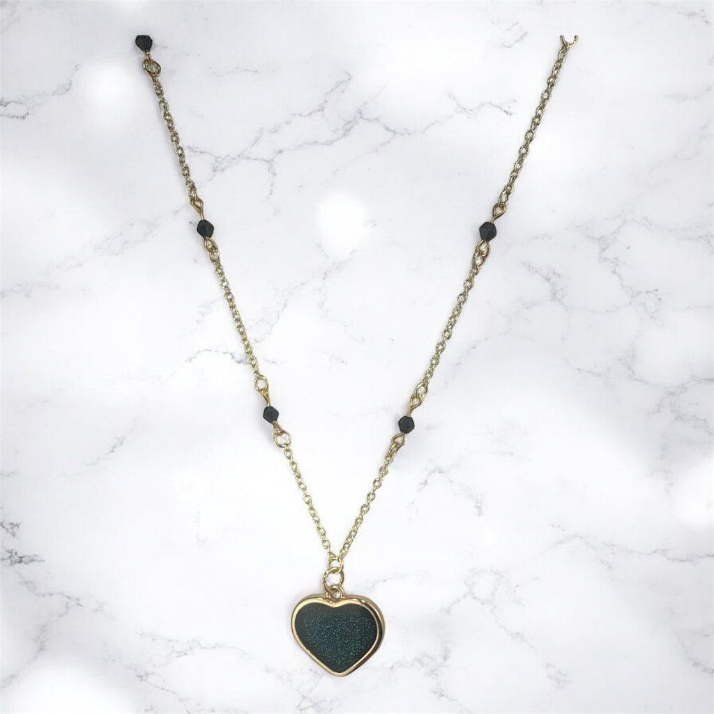Midnight Aura Heart Necklace