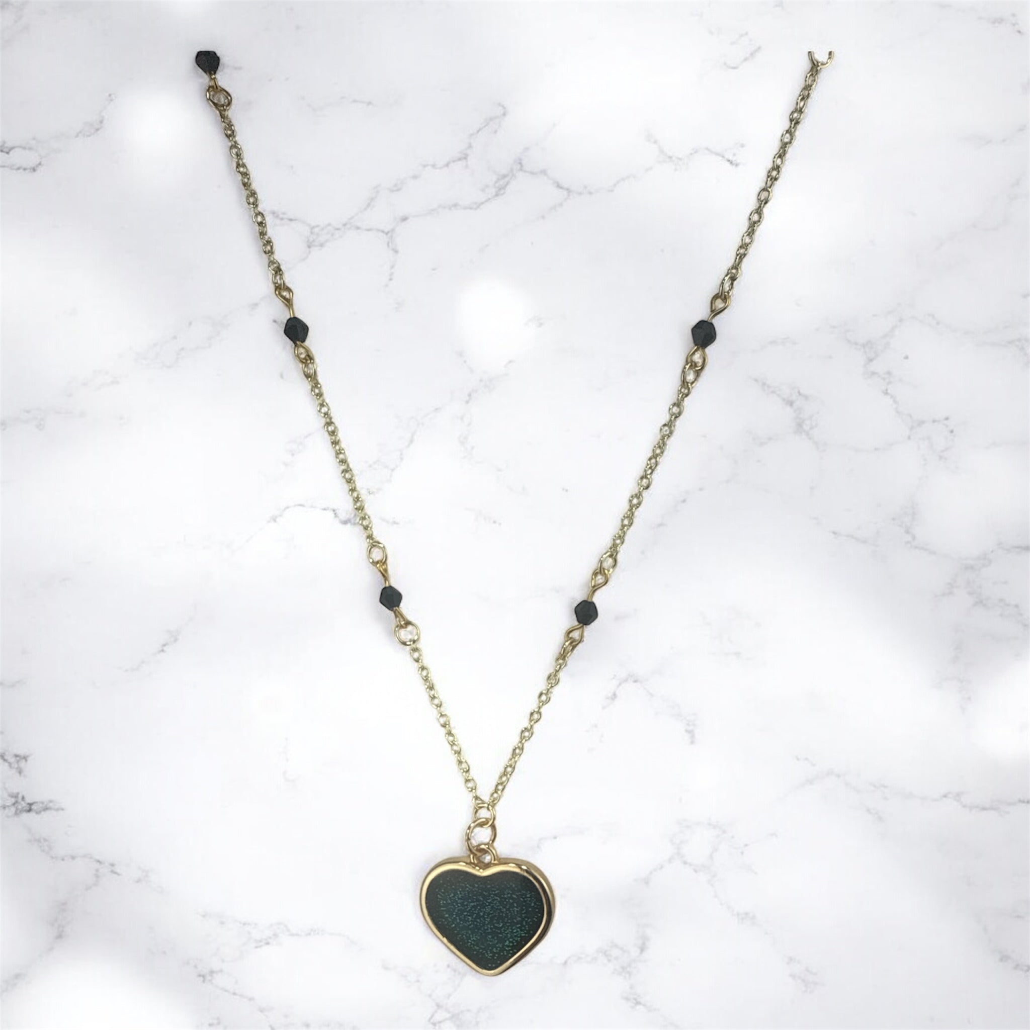 Midnight Aura Heart Necklace